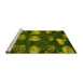 Sideview of Machine Washable Abstract Yellow Modern Rug, wshabs933yw