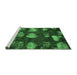 Sideview of Machine Washable Abstract Emerald Green Modern Area Rugs, wshabs933emgrn