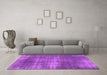 Machine Washable Abstract Purple Modern Area Rugs in a Living Room, wshabs934pur