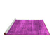 Sideview of Machine Washable Abstract Pink Modern Rug, wshabs934pnk