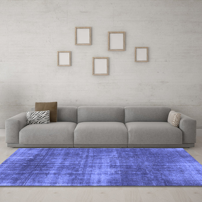 Machine Washable Abstract Blue Modern Rug in a Living Room, wshabs934blu