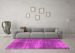 Machine Washable Abstract Pink Modern Rug in a Living Room, wshabs934pnk