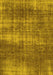 Machine Washable Abstract Yellow Modern Rug, wshabs934yw