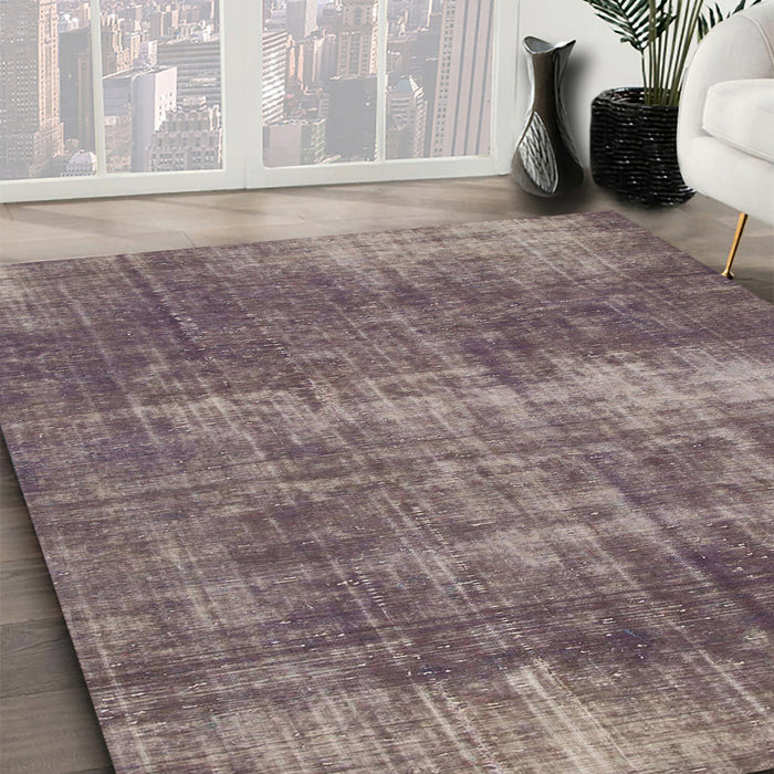 Abstract Purple Modern Rug in Family Room, abs934
