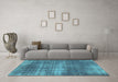 Machine Washable Abstract Light Blue Modern Rug in a Living Room, wshabs934lblu