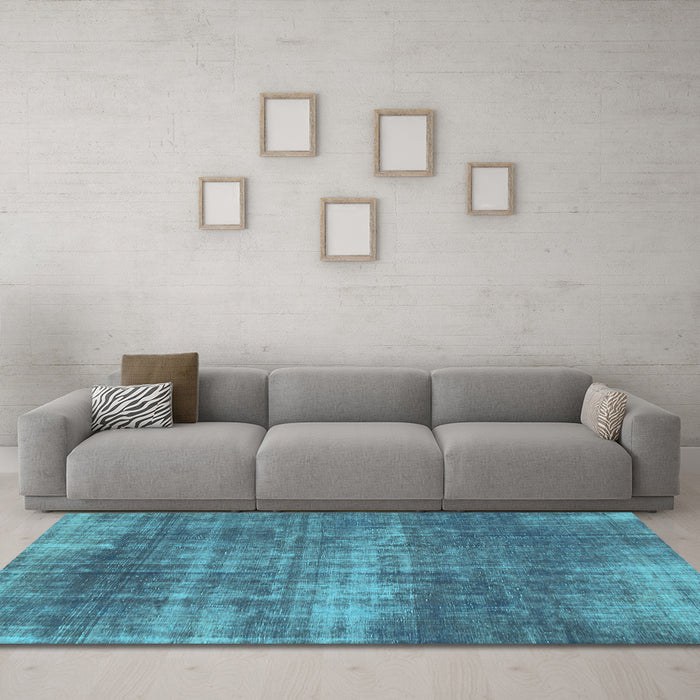 Machine Washable Abstract Light Blue Modern Rug in a Living Room, wshabs934lblu