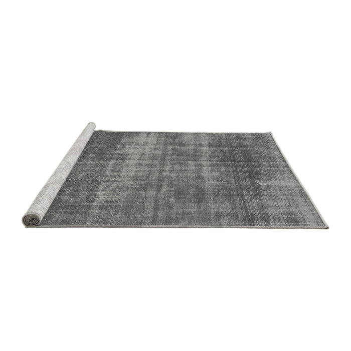 Sideview of Machine Washable Abstract Gray Modern Rug, wshabs934gry