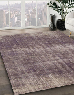 Machine Washable Abstract Purple Rug in a Family Room, wshabs934