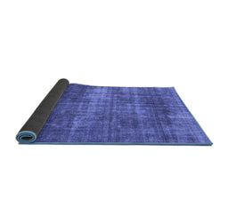 Sideview of Abstract Blue Modern Rug, abs934blu
