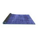 Sideview of Abstract Blue Modern Rug, abs934blu