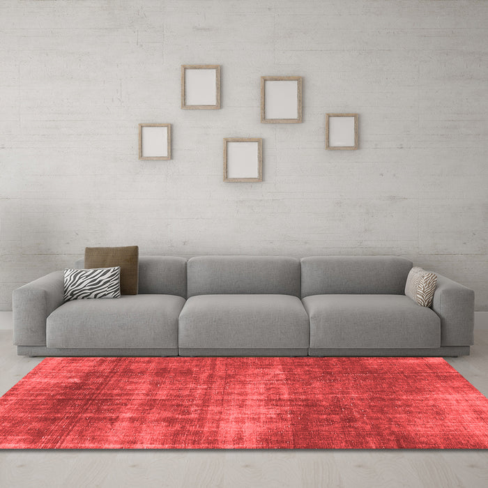 Modern Red Washable Rugs