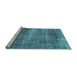 Sideview of Machine Washable Abstract Light Blue Modern Rug, wshabs934lblu