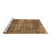 Sideview of Machine Washable Abstract Brown Modern Rug, wshabs934brn