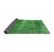 Sideview of Abstract Emerald Green Modern Rug, abs934emgrn