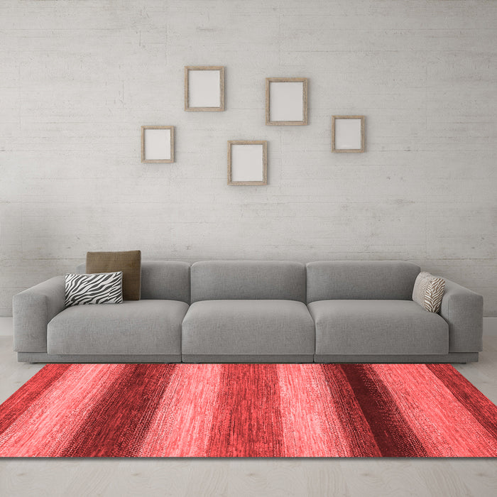 Modern Red Washable Rugs