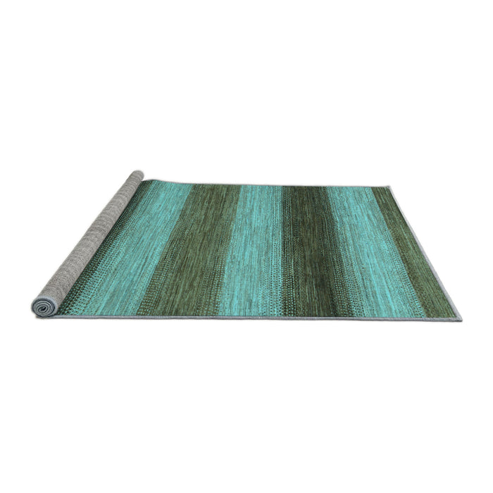 Sideview of Machine Washable Abstract Light Blue Modern Rug, wshabs935lblu