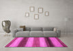 Machine Washable Abstract Pink Modern Rug in a Living Room, wshabs935pnk