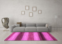 Machine Washable Abstract Pink Modern Rug, wshabs935pnk