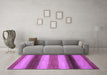 Machine Washable Abstract Purple Modern Area Rugs in a Living Room, wshabs935pur