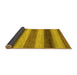 Sideview of Abstract Yellow Modern Rug, abs935yw