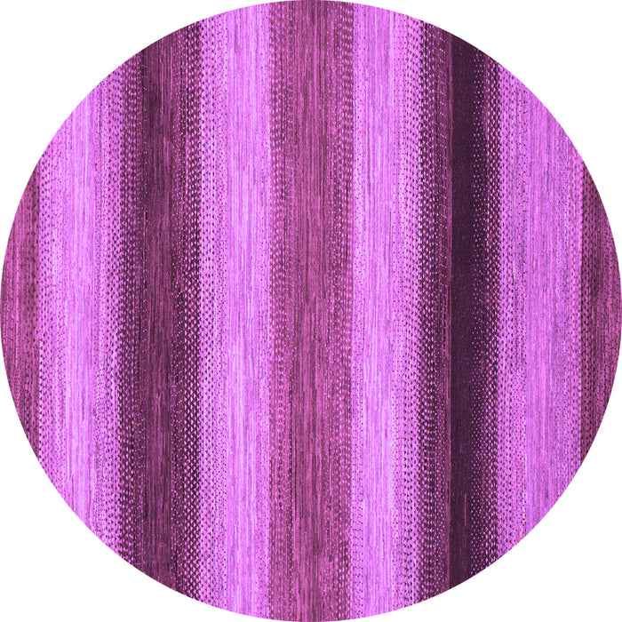 Round Machine Washable Abstract Purple Modern Area Rugs, wshabs935pur