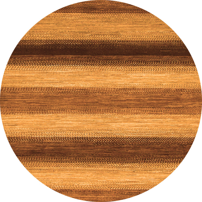 Round Abstract Orange Modern Rug, abs935org