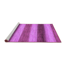 Sideview of Machine Washable Abstract Purple Modern Area Rugs, wshabs935pur