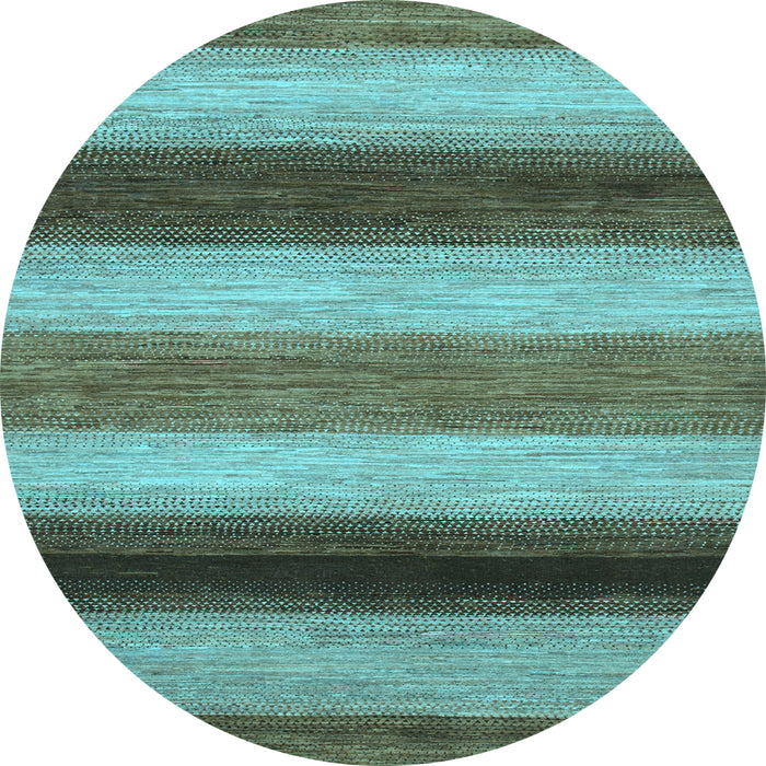 Round Machine Washable Abstract Light Blue Modern Rug, wshabs935lblu