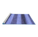 Sideview of Machine Washable Abstract Blue Modern Rug, wshabs935blu