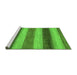 Sideview of Machine Washable Abstract Green Modern Area Rugs, wshabs935grn