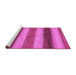 Sideview of Machine Washable Abstract Pink Modern Rug, wshabs935pnk