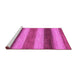 Sideview of Machine Washable Abstract Pink Modern Rug, wshabs935pnk