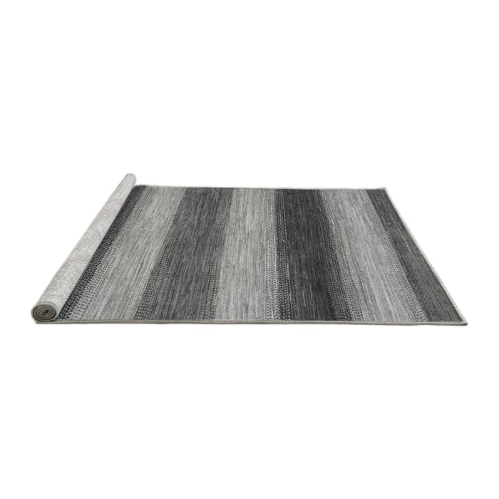 Sideview of Machine Washable Abstract Gray Modern Rug, wshabs935gry