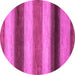 Round Abstract Pink Modern Rug, abs935pnk