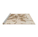 Sideview of Machine Washable Abstract Light Copper Gold Rug, wshabs936