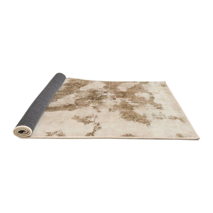 Sideview of Abstract Light Copper Gold Modern Rug, abs936