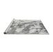 Sideview of Machine Washable Abstract Gray Modern Rug, wshabs936gry