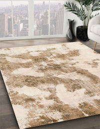 Abstract Light Copper Gold Modern Rug, abs936