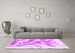 Machine Washable Abstract Purple Modern Area Rugs in a Living Room, wshabs936pur