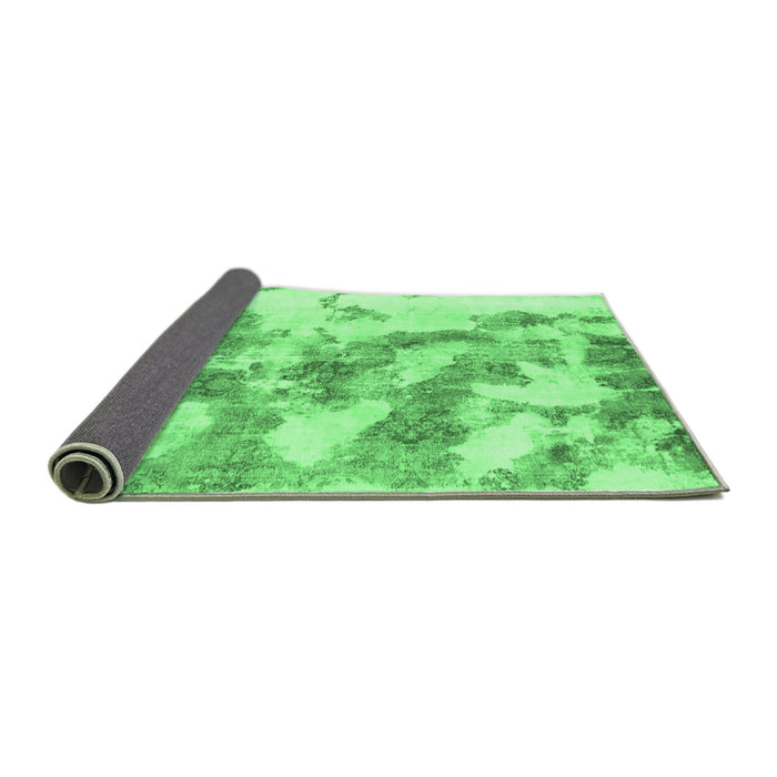 Sideview of Abstract Emerald Green Modern Rug, abs936emgrn