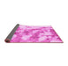 Sideview of Abstract Pink Modern Rug, abs936pnk