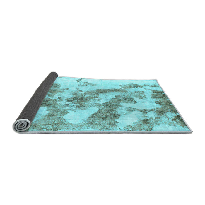 Sideview of Abstract Light Blue Modern Rug, abs936lblu