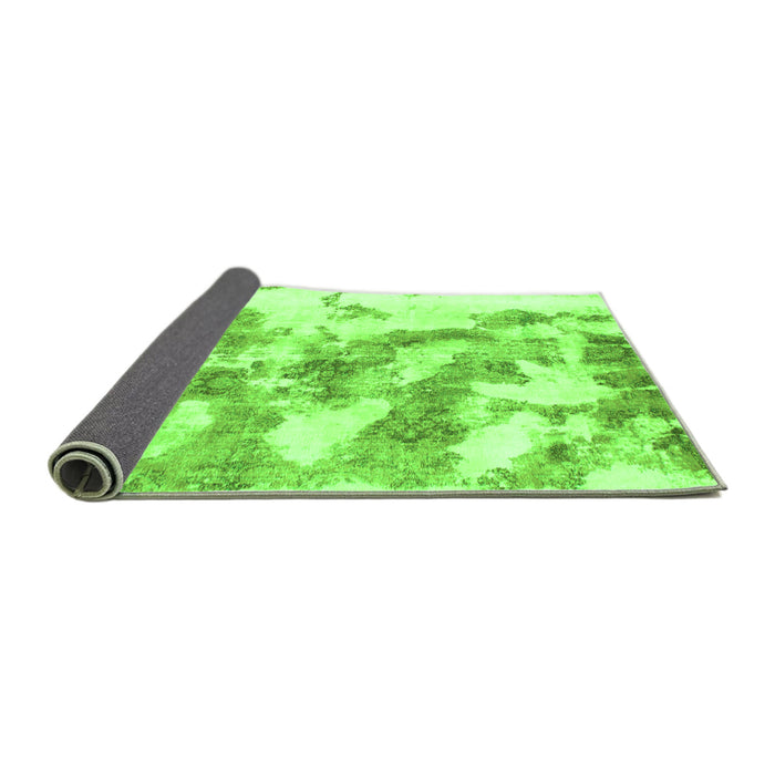 Sideview of Abstract Green Modern Rug, abs936grn