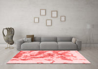 Machine Washable Abstract Red Modern Rug, wshabs936red