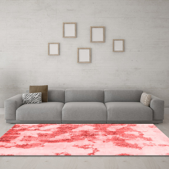 Modern Red Washable Rugs