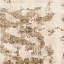 Square Machine Washable Abstract Light Copper Gold Rug, wshabs936