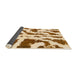 Sideview of Abstract Sun Yellow Modern Rug, abs937