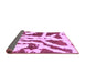 Sideview of Abstract Purple Modern Rug, abs937pur