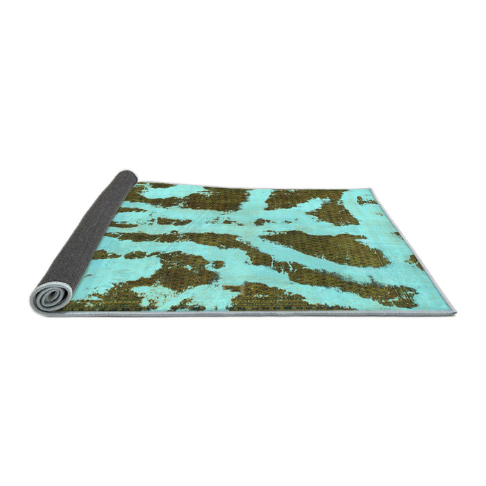 Sideview of Abstract Light Blue Modern Rug, abs937lblu