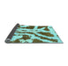 Sideview of Abstract Light Blue Modern Rug, abs937lblu